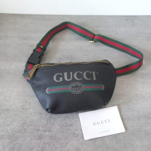 [SALE] GUCCI PRINT MINI LEATHER BELT BAG