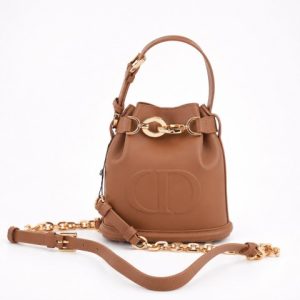 DIOR SMALL C'EST EMBOSSED CALFSKIN BAG