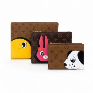 LOUIS VUITTON TRIO POCHE TOILETTE OTHER MONOGRAM CANVAS WITH YITIAN'S SIGNATURE CARTOON ANIMAL HEAD PATCH