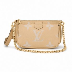 LOUIS VUITTON MULTI POCHETTE ACCESORIES BICOLOR MONOGRAM EMPREINTE LEATHER