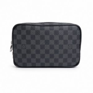 LOUIS VUITTON TOILET POUCH GM DAMIER GRAPHITE CANVAS