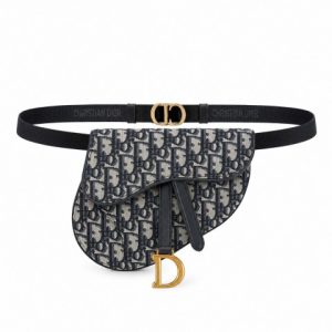 DIOR SADDLE OBLIQUE JACQUARD BELT POUCH
