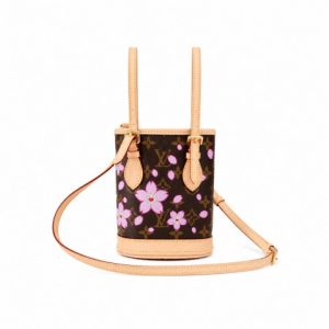 LOUIS VUITTON X TM NANO BUCKET MONOGRAM CANVAS WITH MOTIF CHERRY BLOSSOM