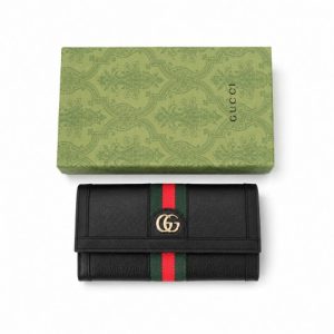 GUCCI OPHIDIA GG WEB LONG WALLET