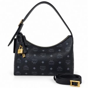 MCM SMALL AREN HOBO IN VISETOS COGNAC