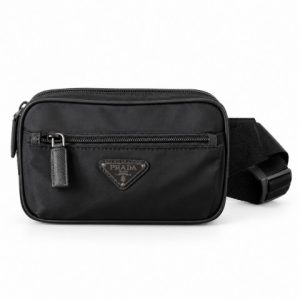 PRADA RE-NYLON AND SAFFIANO LEATHER BELT BAG
